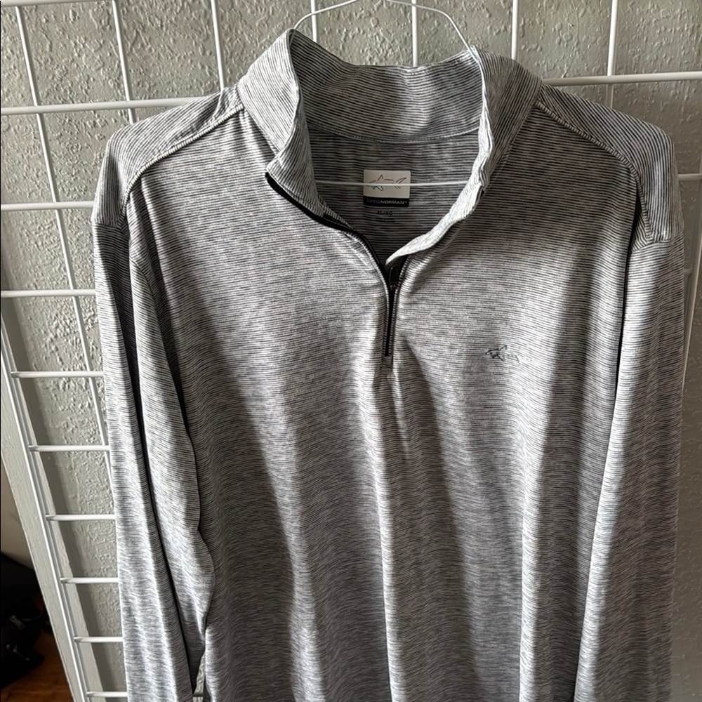 Greg Norman Collection Gray Zip-Up Sweater